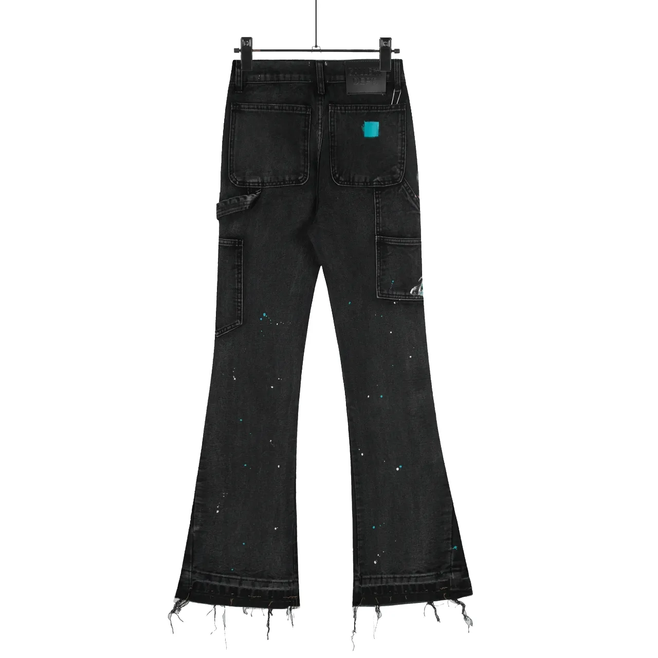 #8168 P250💰 GALLERY DEPT American retro splash-ink splicing micro-horn logging overalls raw edge jeans - Original purchase and pattern making to truly restore the ultimate texture of Vintage - Original hardware accessories, washed and other elevators, QR code analysis are all purchased from the original factory, high degree of restoration, welcome to compare with a certain product ~ - Three-dimensional version Loose and comfortable, not picky about the figure, taller and slimmer, factory Seiko, original factory quality control, same style for men and women, can be matched with couples Versatile recommendation: must-have jeans for all seasons Size: S-XXL (28-36)